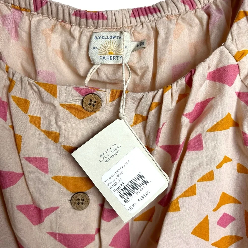 Faherty B.YELLOWTAIL Sun Road Cali Top NEW! SZM - Picture 7 of 11